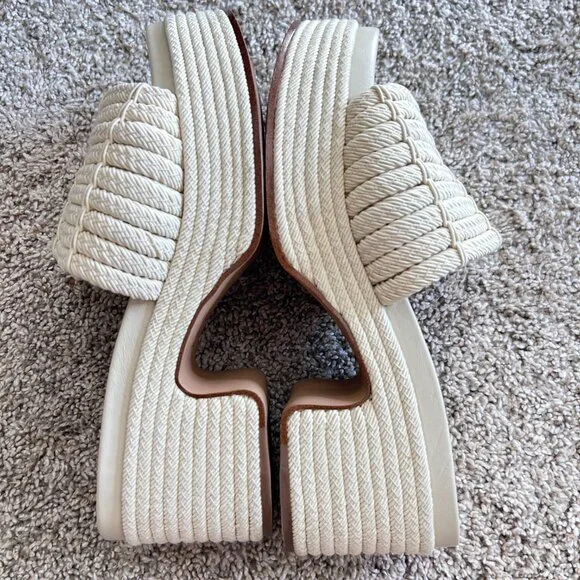 Vince Margo Cord Platform Slide Sandals – Cream SZ 6.5 - Picture 5 of 9